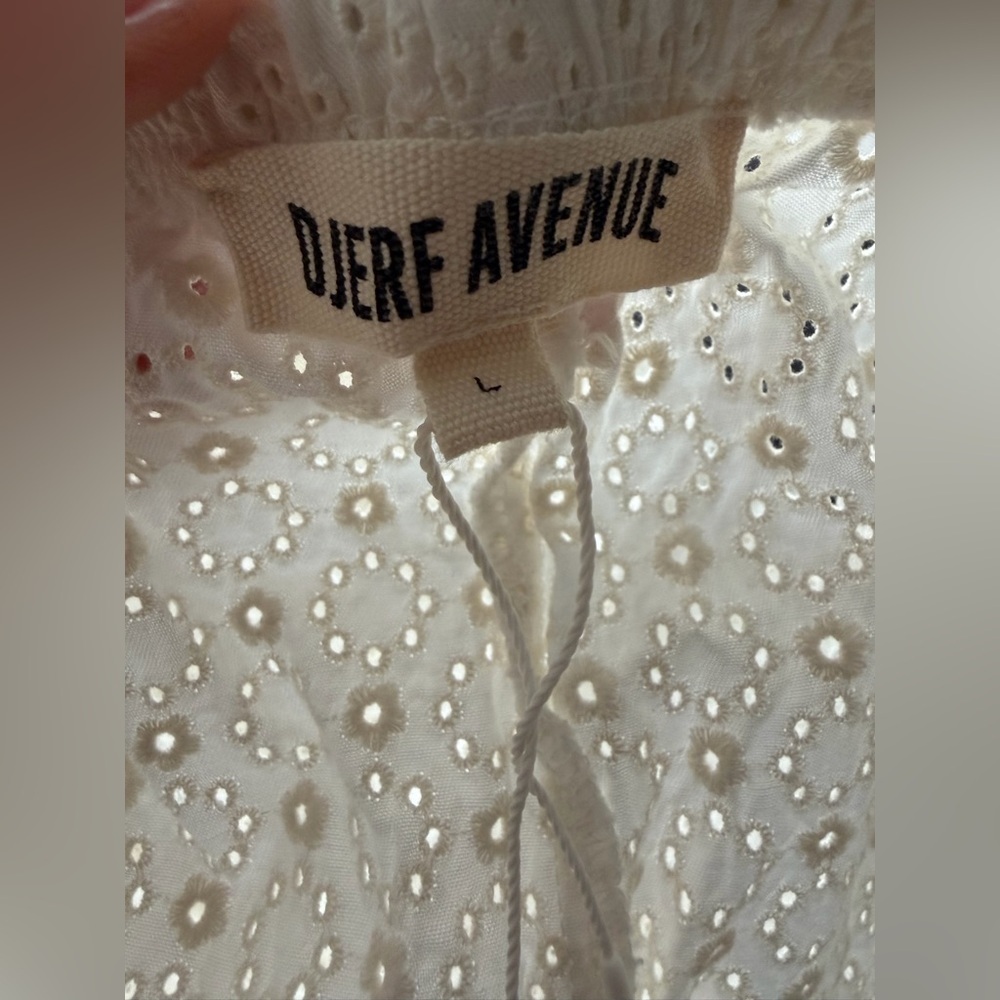 Djerf Avenue Broderie Pants in White - Picture 9 of 16